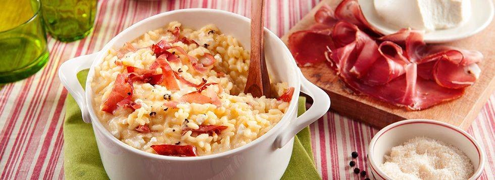 Risotto mit Speck, Safran und Ricotta - Galbani