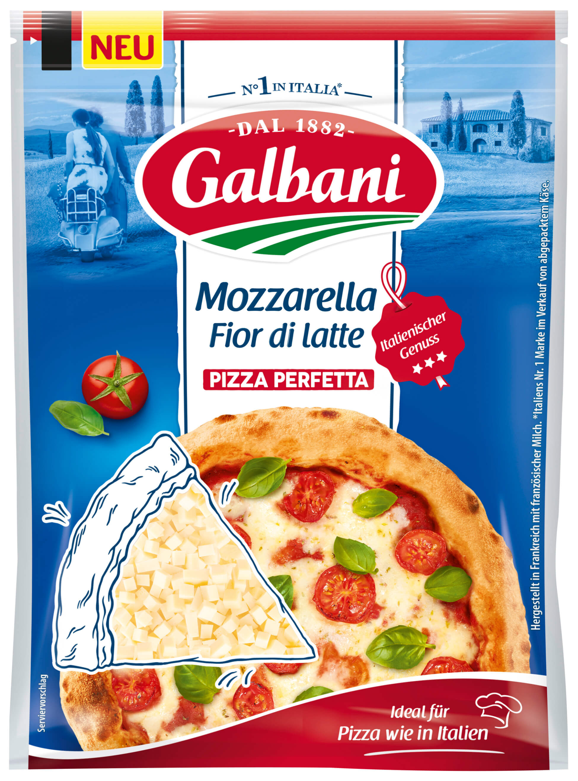 Galbani Mozzarella Fior di Latte Pizza perfetta 150g - Galbani
