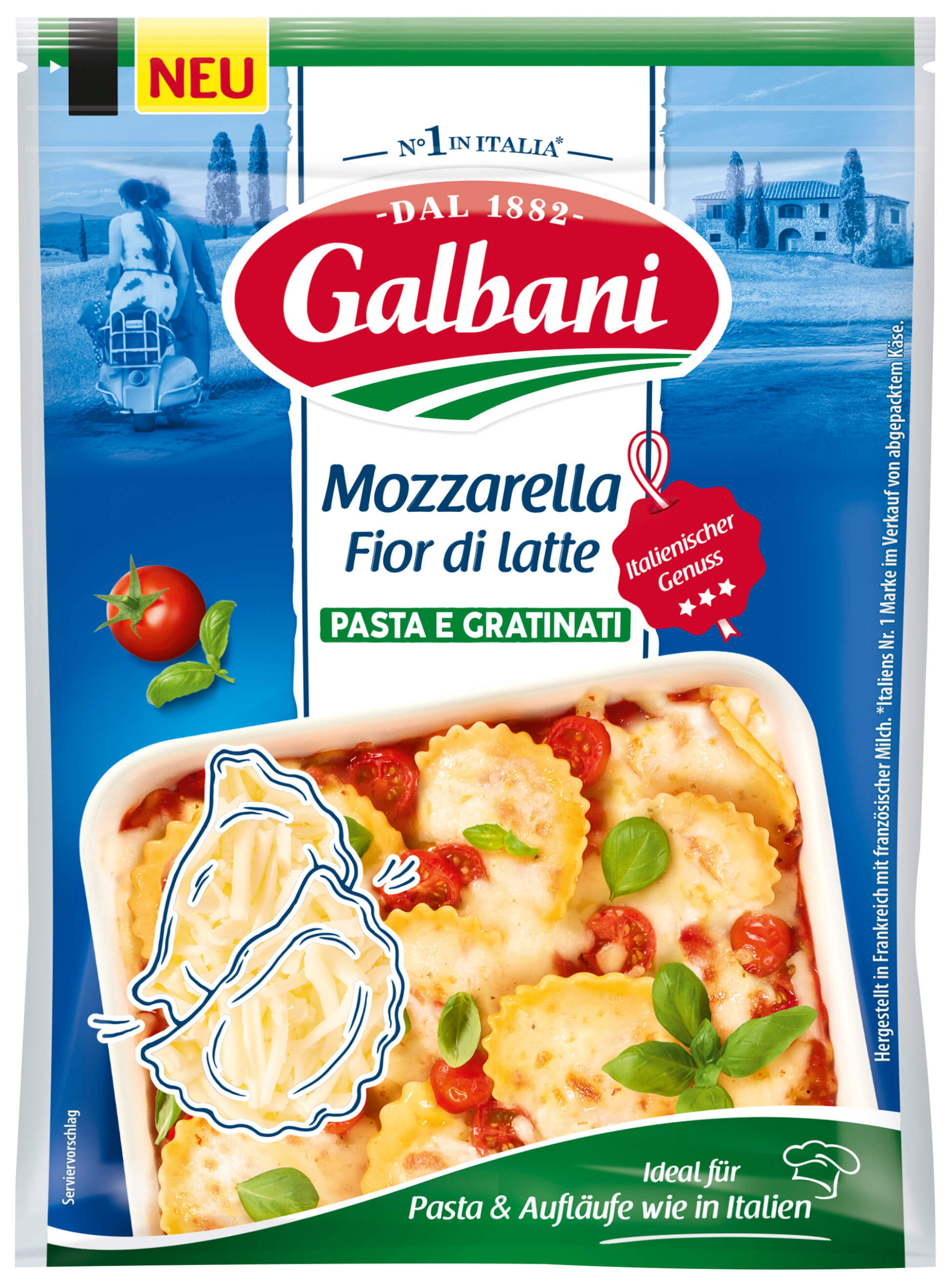 Galbani Mozzarella Fior di Latte Pasta e gratinati 150g - Galbani